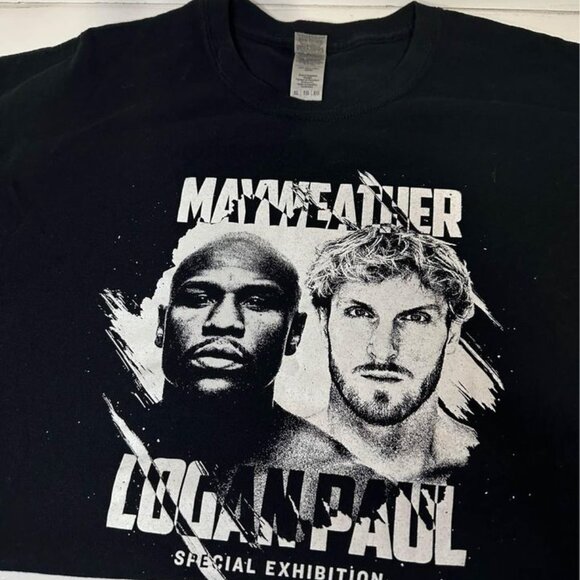 Logan Paul Vs. Floyd Mayweather Special Exhibition Fight T-Shirt- Size XL - Picture 1 of 5
